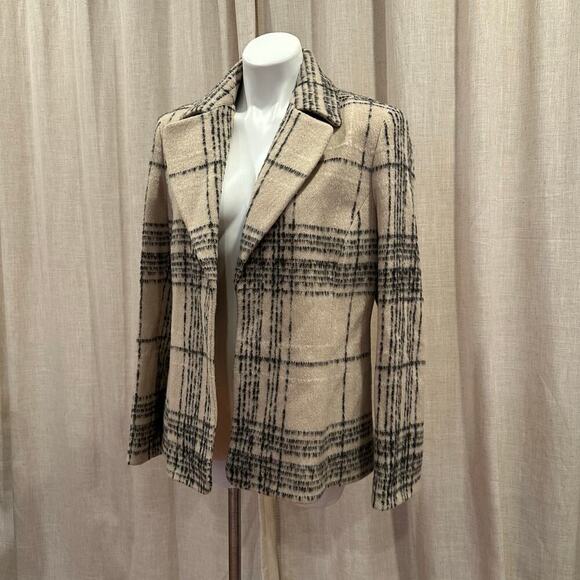 Ellen Tracy Wool Blend Plaid Coat sz 12 - Picture 3 of 14